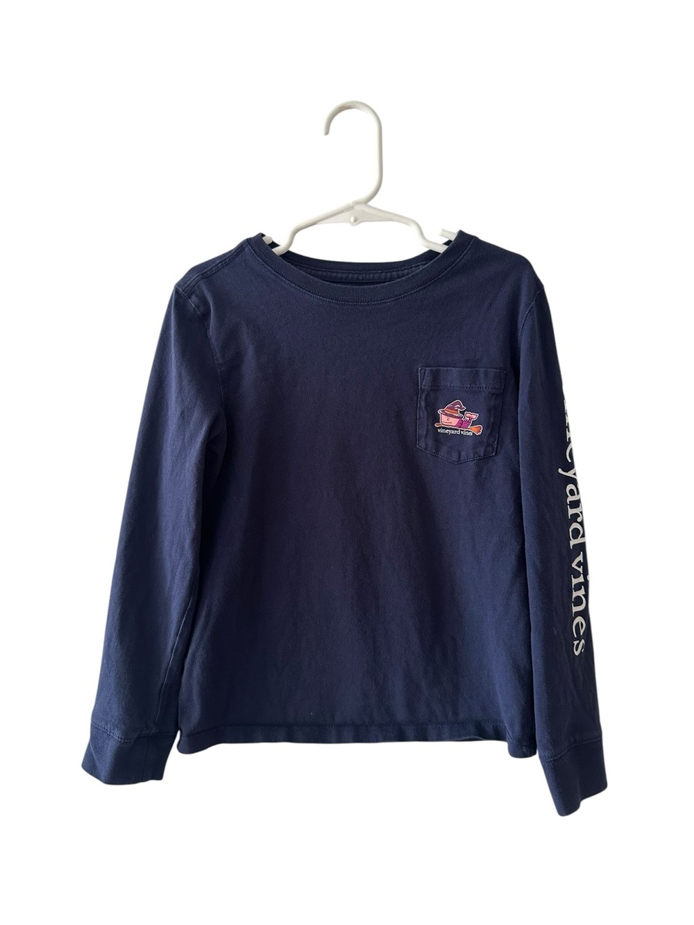 Vineyard Vines Kids' Navy Long-Sleeve Pocket Tee Size 6